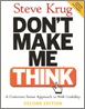 Book cover: Don’t Make Me Think!